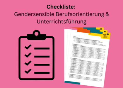 Checkliste: Gendersensible Berufsorientierung & Unterrichtsführung
